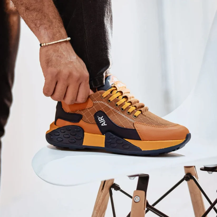 Ortopédico Flex Air 2025 - MOSTAZA-AZUL